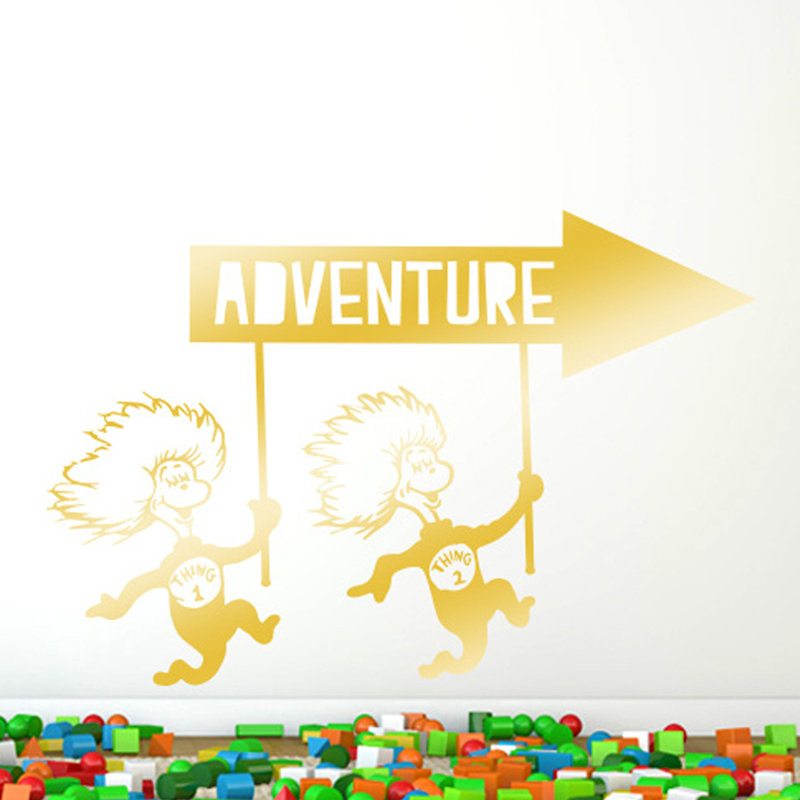 Entertainment Wall Decal, Shiny Gold