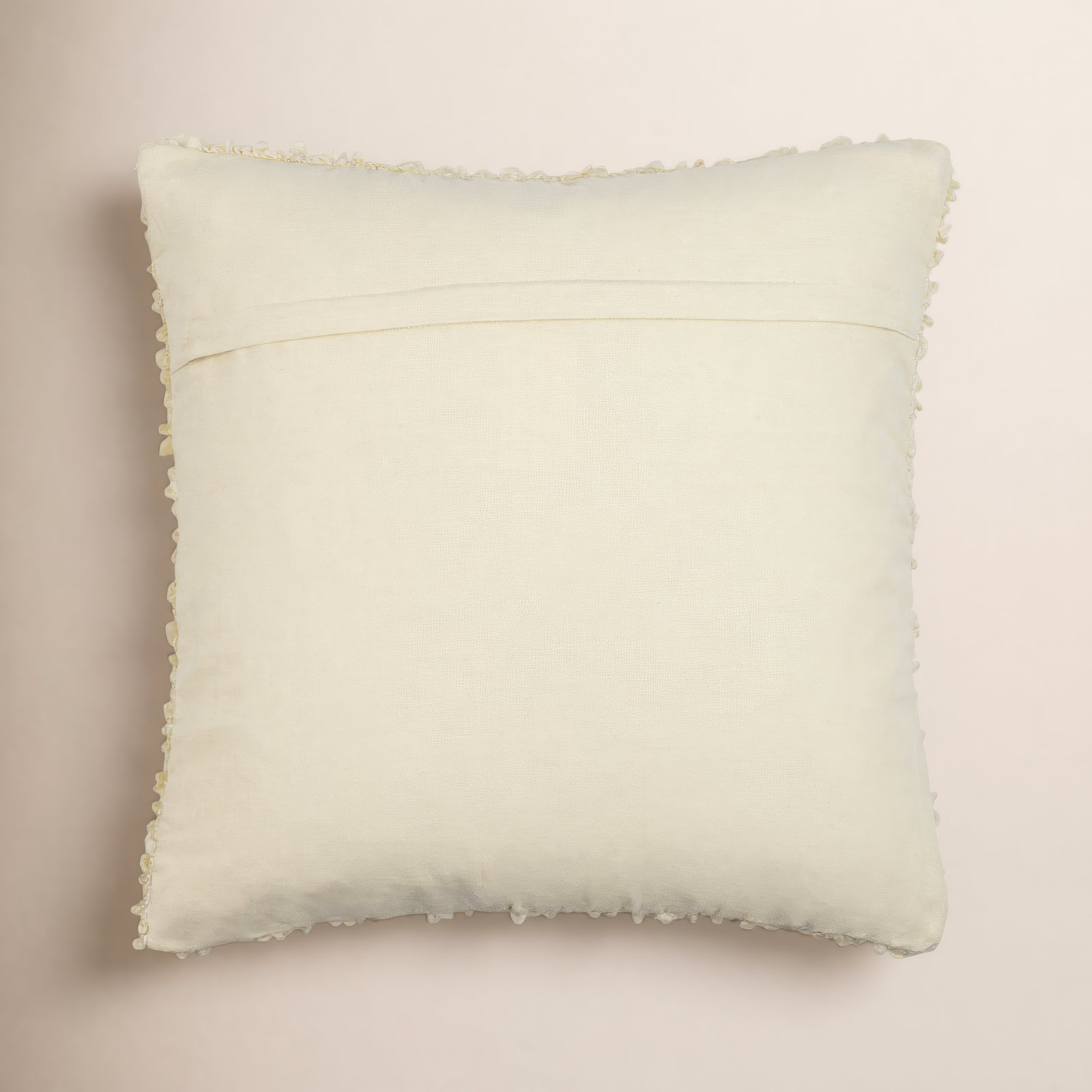 Anella 22" x 22" Pillow Cover, 18"H x 18"W, Beige, Pillow Cover Only - No Insert