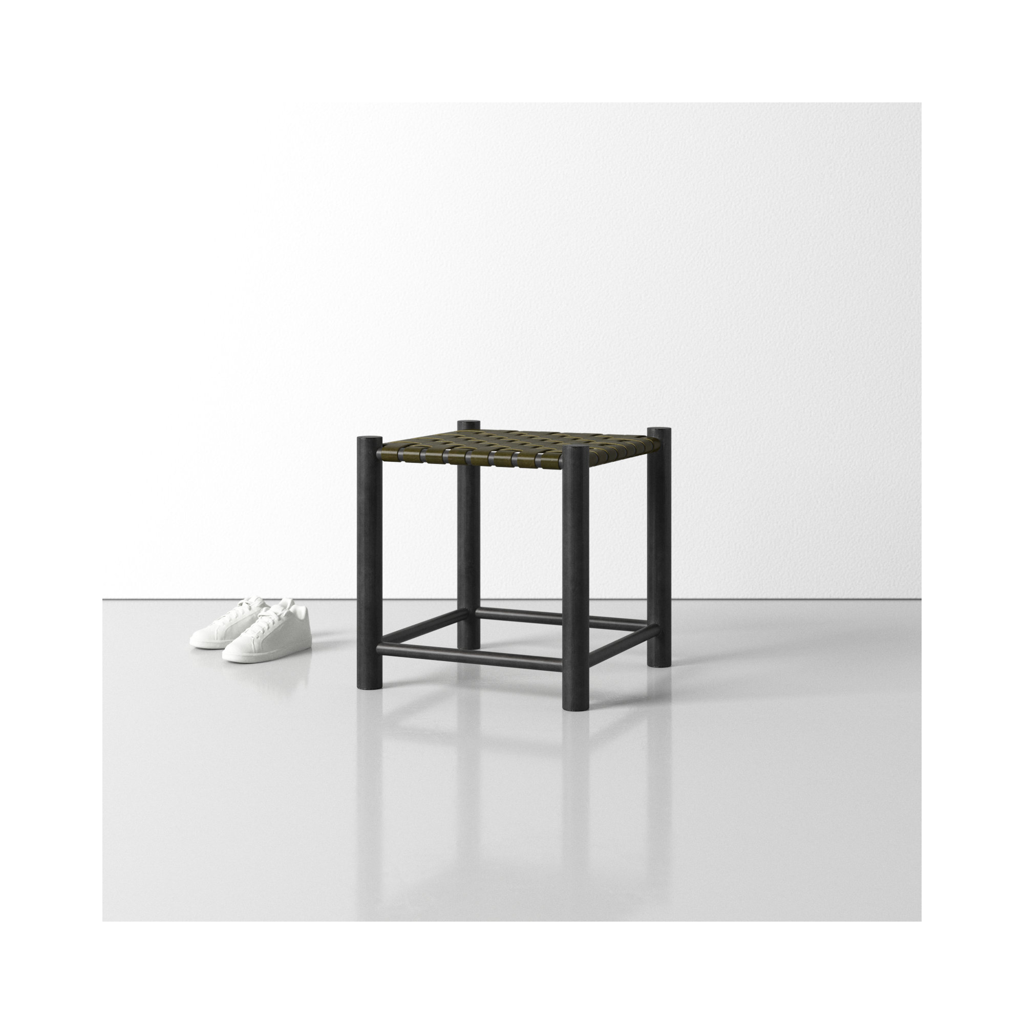Karo Accent Stool, Olive Green