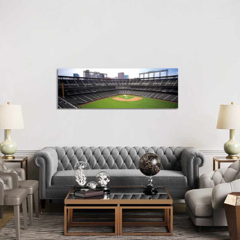 Coors Field Denver CO 1 Piece Wrapped Canvas Panoramic Wall Art, 152.4 cm H x 50.8 cm W x 3.175 cm D