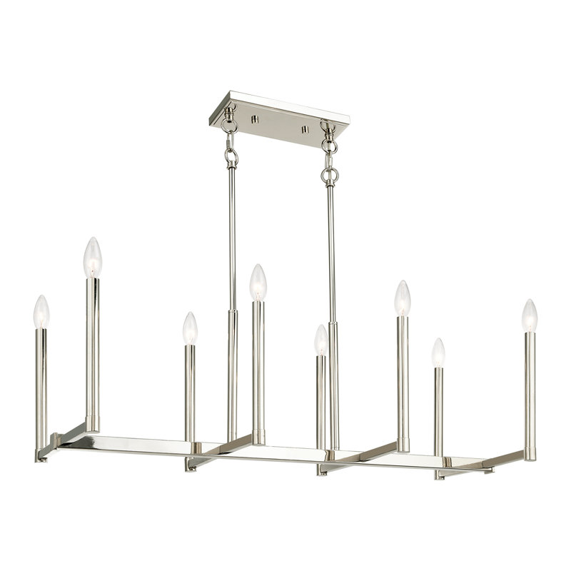 Braddock 8 - Light Pendant, Polished Nickel