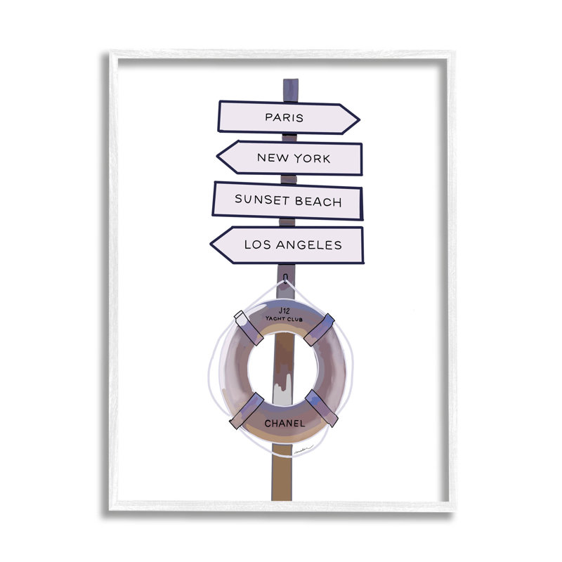 Art de la giclée par marque de mode nautique par Amelia Noyes, H 14 po x l 11 po x P 1,5 po