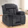Manual Soft Chenille Fabric Reclining Chair with Heated and Massage Functions