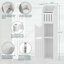 Support de papier hygiénique, armoire de rangement mince pour salle de bain, armoire de papier hygiénique étroite pour les petits espaces