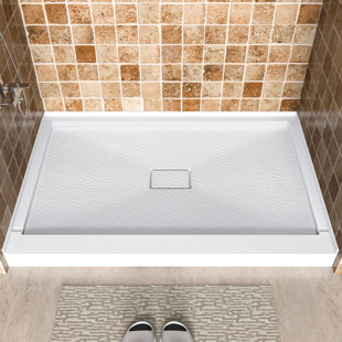 Base de douche à simple seuil de 48 po x P 36 po avec couvercle à simple seuil inclus