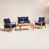Navy White Piping