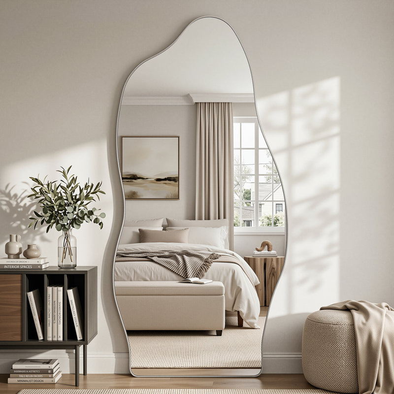 Miroir pleine grandeur Dreamy Cloud, Argent argent, 81 po x 41 po