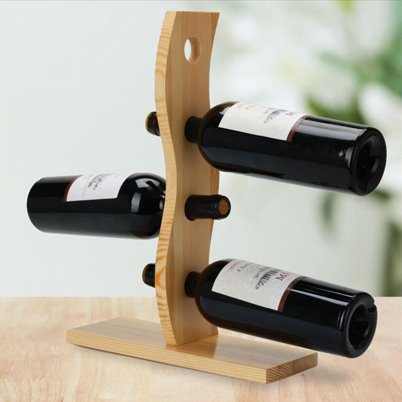 Nikina Floor Wine Bottle Rack Brown
