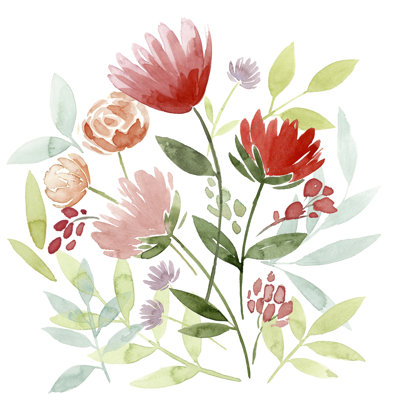 Country Bouquet I - Wrapped Canvas Print
