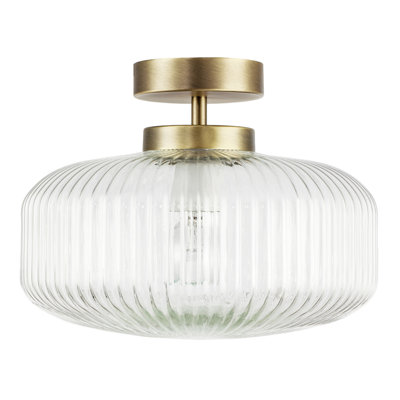 Glass Semi Flush Mount