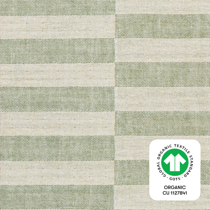 Organic Cotton Moss Stripe Mini Crib Sheet