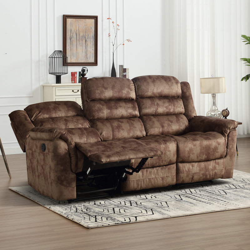 Ensemble de salon inclinable en microfibre 2 pièces Leelan