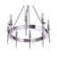 Lustre en roue de chariot à 8 lumières de style bougie Retta-1422160308