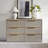 Cesiro 53.5"W Fluted Panel 6-Drawer Dresser With Gold Handles-1293005195-1284272656
