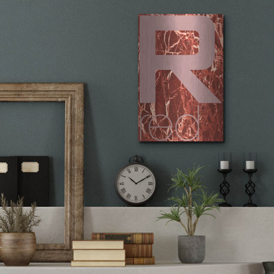 «Red Marble 03» par Typelike, art mural en métal