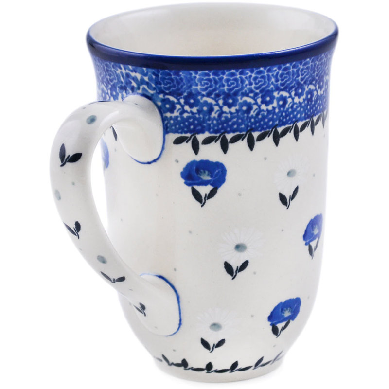 Poterie polaise 19 oz. Tasse en grès - Coquelicots dans la neige