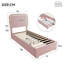 Upholstered bed WITH 2 DRAWERS VELVET PINK-921671888