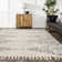 Reserve Trellis Shag Area Rug for Living Room Bedroom Dining Room Nursery, Off White/Charcoal