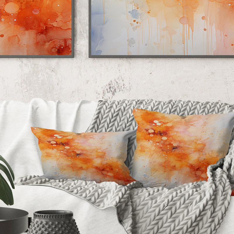 Coussin Tangerine Tango II - Abstract Landscape