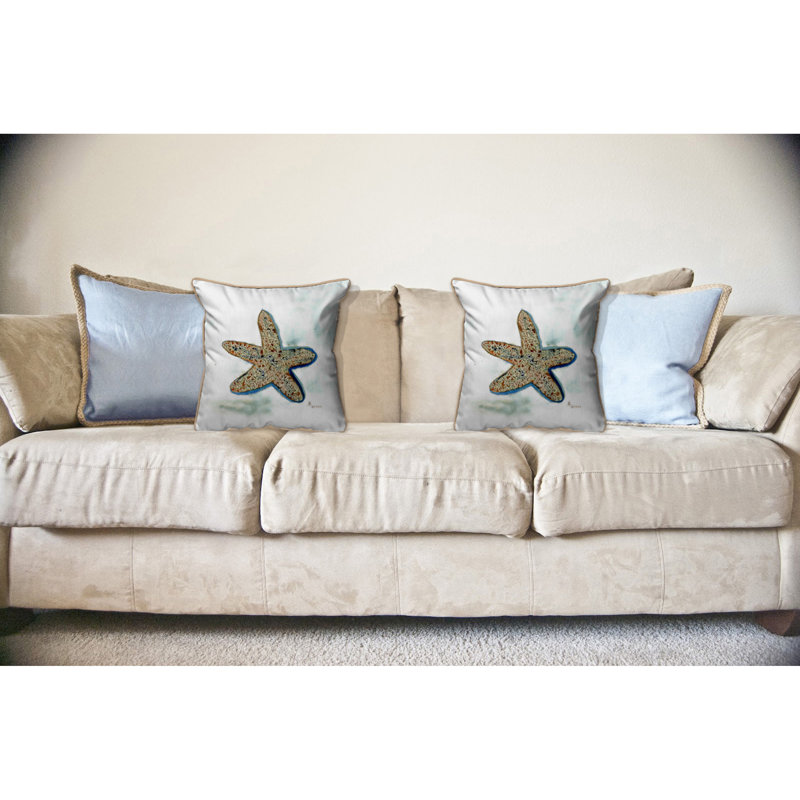 Starfish Indoor/Outdoor Throw Pillow
