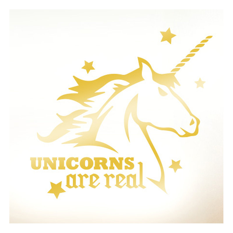 Animals Wall Decal, Shiny Gold