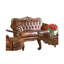 Loveseat with flared armrests in Achille genuine leather-1310077835