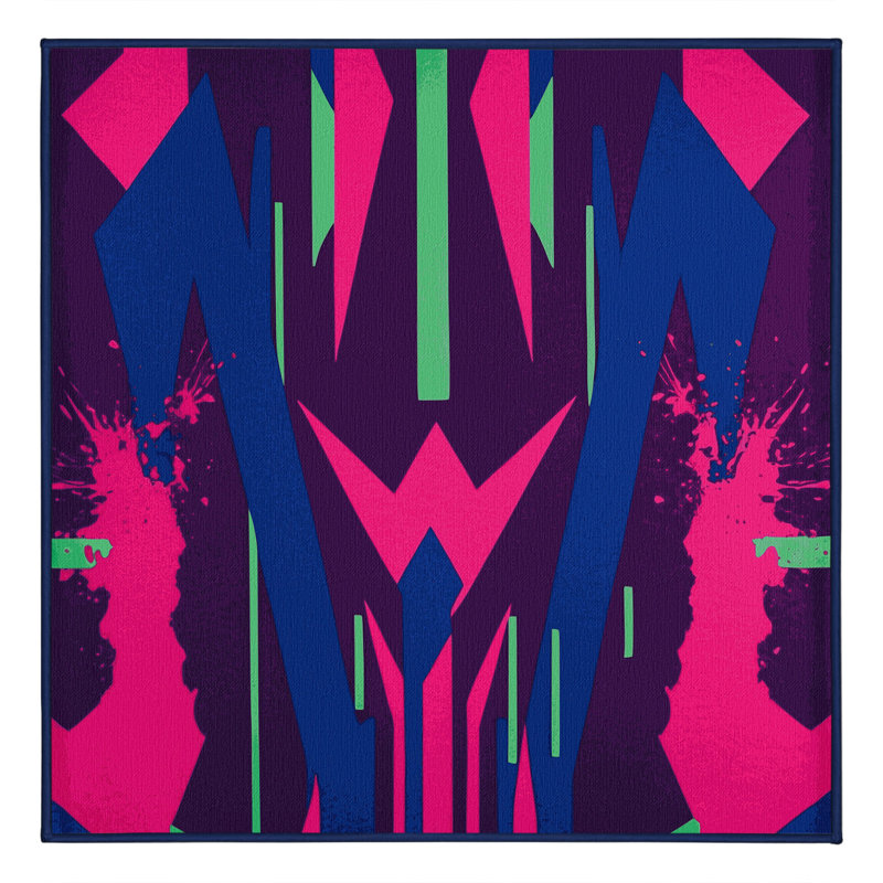 Circuit Bloom Rug, Square 3'