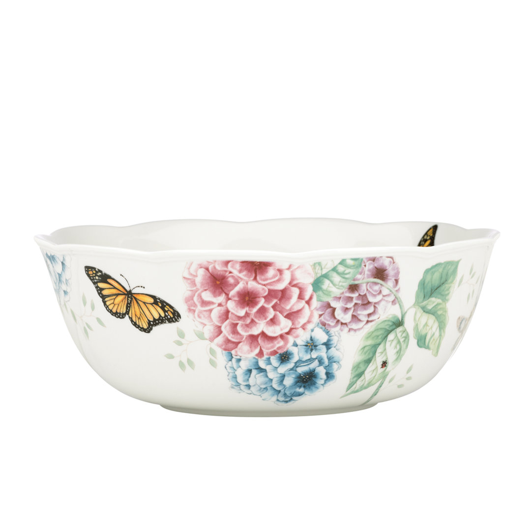 Lenox Butterfly Meadow Hydrangea Serving Bowl Lenox
