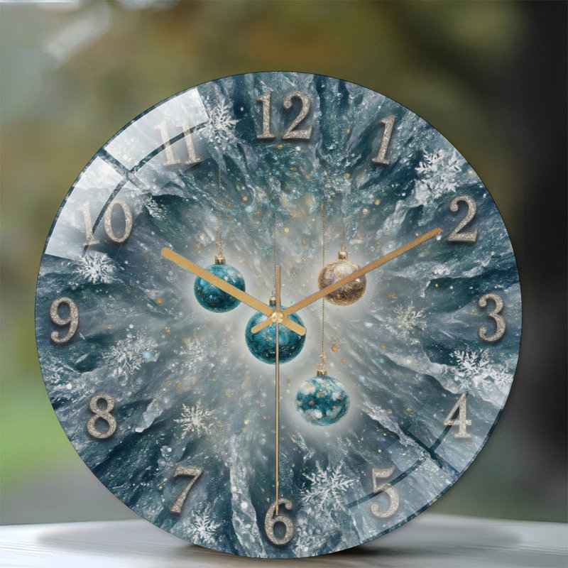 Horloge-Horloge murale en verre 12 po