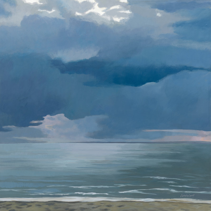 «Afprès Storm» par Kathrine Lovell - peinture sur toile tendue, H 30 po x l 30 po