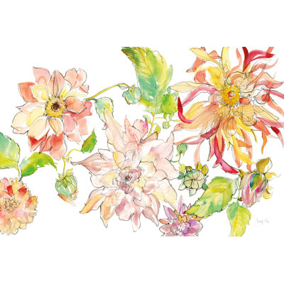 Dahlia Delight Of The Day I by Kristy Rice - Wrapped Canvas Painting