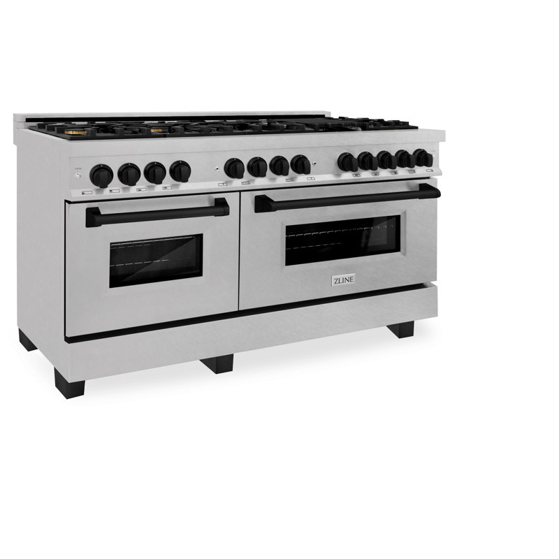 ZLINE Autograph 60" Legacy Dual Fuel Range, Stainless Steel/Matte Black Accents