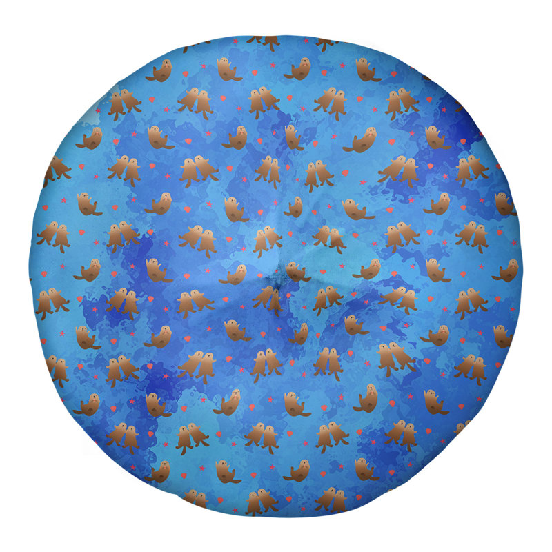 Coussin de sol Katelyn Elizabeth, 26 x 26, Bleu