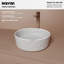 Karran Valera Lavabo de salle de bain vasque rond en porcelaine vitreuse