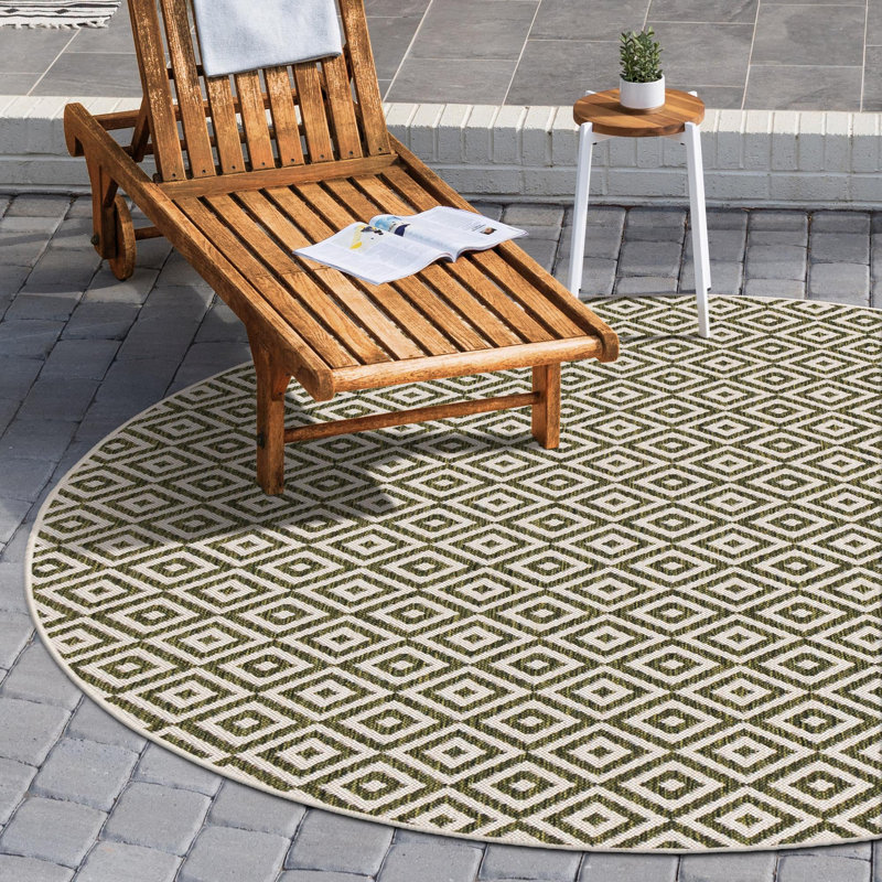 Tapis intérieur / extérieur Jill Zarin Costa Rica, Rond 6 pi 7 po