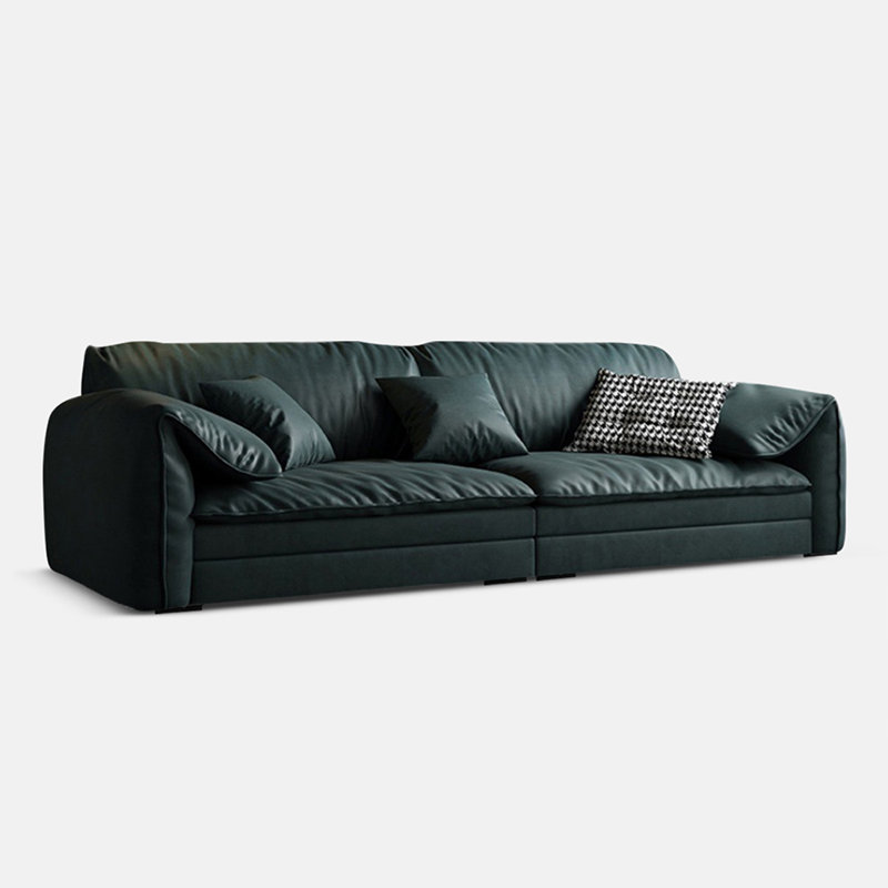 Coussin modulaire en polyester vert foncé, Vert foncé