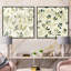 Feuilles zen - ensemble de 2 collages carrés floraux-101856271-101856270