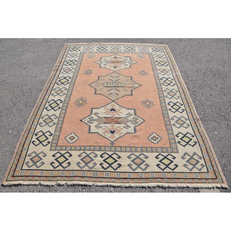 Grand tapis turc fait à la main de couleur vive - Convient à la décoration de la chambre à coucher et du salon