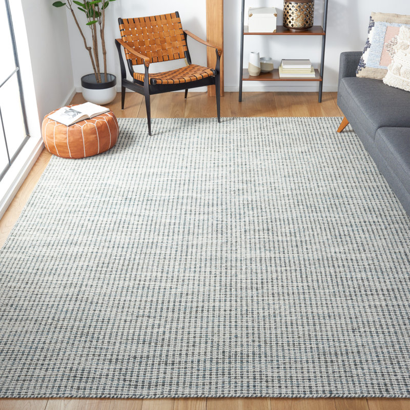 Vermont Hand Tufted Wool/Cotton Rug in Gray/Ivory, Rectangle 3' x 5'