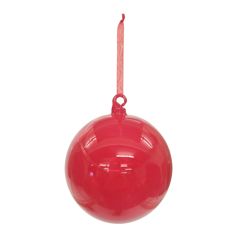 Boules en verre (ensemble de 6), Rouge