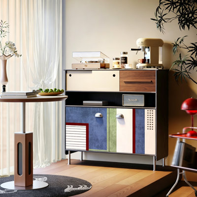 French Retro Minimalist Style Accent Cabinet