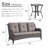 Schutt 75'' Wide Outdoor Patio Sofa with Cushions and Side Table-1487494887-1481340343