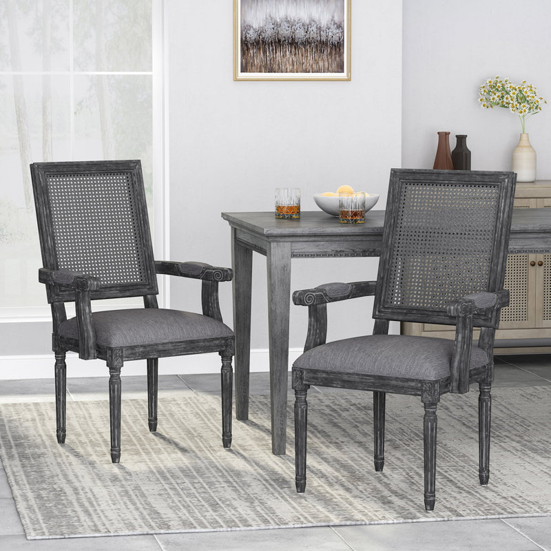 Fauteuil à dossier Louis Lapathos, Gris, Gris, 2