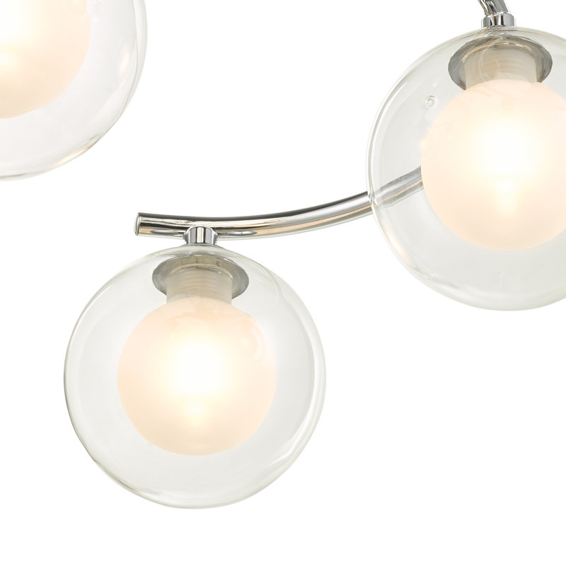 Yutan Semi Flush Mount, Polished Chrome