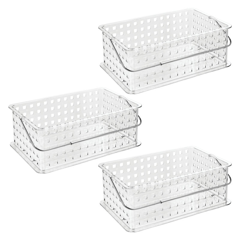 Large Stackable Shower Caddy Basket with Handle for Bathroom or Dorm - Shower Organizer for Body Wash and Shampoo
