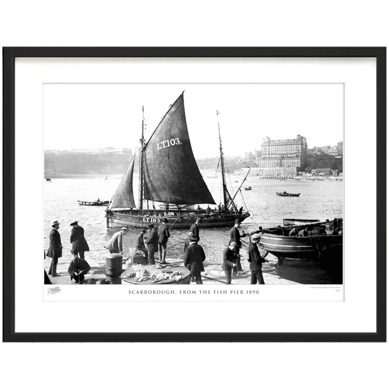 Scarborough, From The Fish Pier 1890 by Francis Frith - Single Picture Frame Print, 45cm H x 60cm W x 2.3cm D