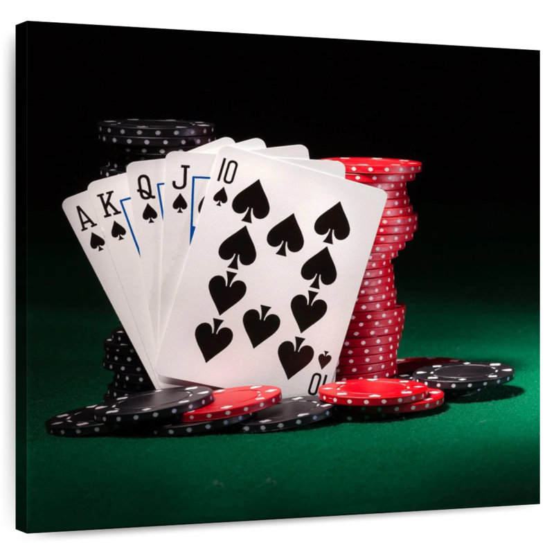 Senne Lucky Poker Flush, 24" H x 24" W