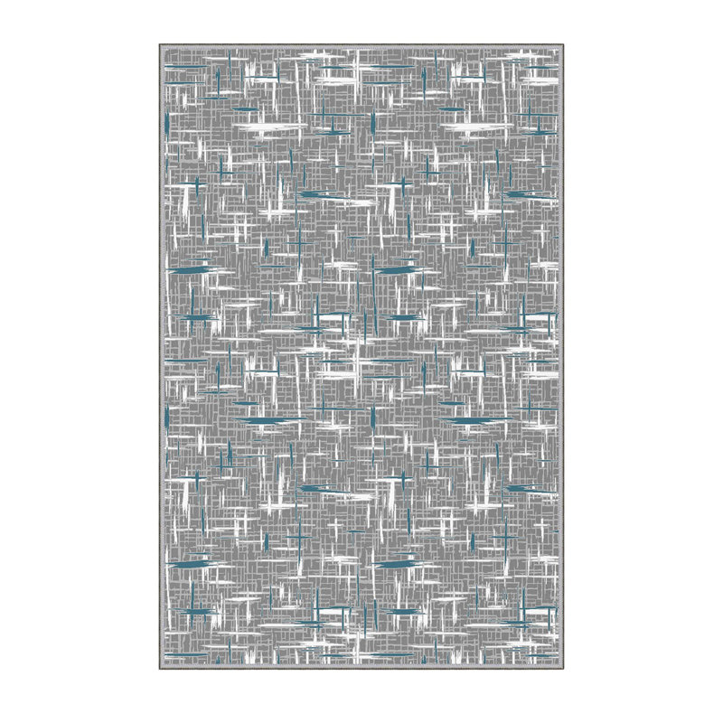 Stylish Woven Carpet, 100% Polyester, Pile Height: 0.3 in | Antibacterial & Non-Slip Underside, 3D Digital Printing | Machine Washable, Perfect for Home Décor, Living Room & Bedroom Use