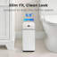 Poubelle à capteur automatique avec couvercle à papillon 2,6 gallons Sensor, poubelle en acier inoxydable (blanc)