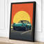 Cruising Into Sunset Retro - Wrapped Canvas-1141853102-1141853101